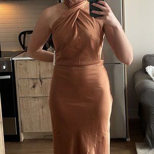 SHOW ME YOUR MUMU JASMINE HALTER MAXI DRESS SZ S